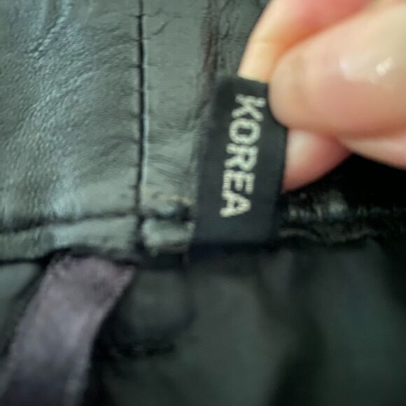 Schott Sportwear Woman Genuine Leather Pants Bottom‎ 28 Black 5 Pocket Used - Picture 11 of 11